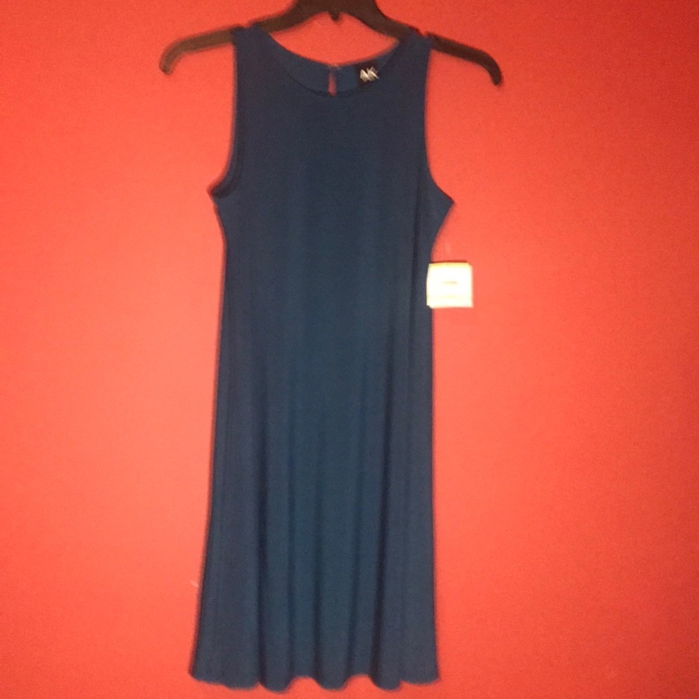 Anne Klein Sleeveless Teal Dress Size 4